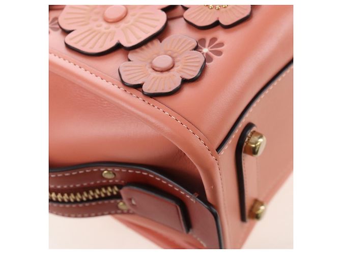 Coach Rogue 25 Hand Bag Leather 2way Pink Gold - vista 21