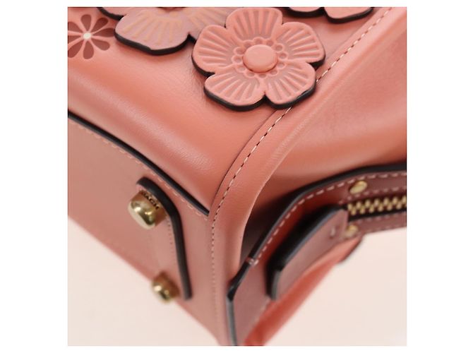 Coach Rogue 25 Hand Bag Leather 2way Pink Gold - vista 22