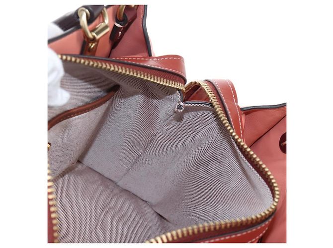 Coach Rogue 25 Hand Bag Leather 2way Pink Gold - vista 25