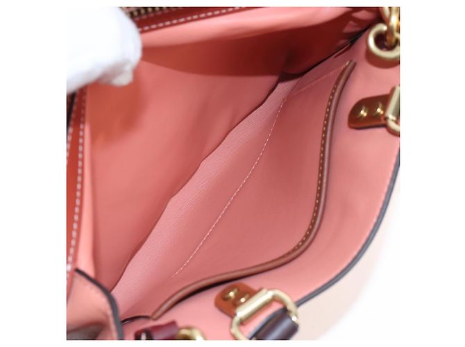 Coach Rogue 25 Hand Bag Leather 2way Pink Gold - vista 27