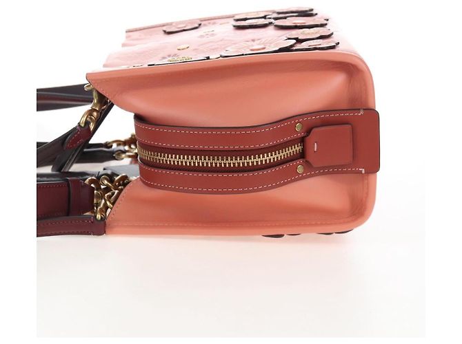 Coach Rogue 25 Hand Bag Leather 2way Pink Gold - vista 3