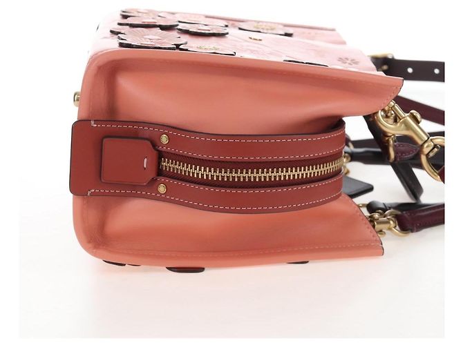Coach Rogue 25 Hand Bag Leather 2way Pink Gold - vista 4