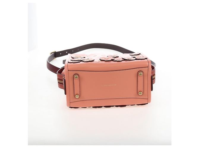 Coach Rogue 25 Hand Bag Leather 2way Pink Gold - vista 5