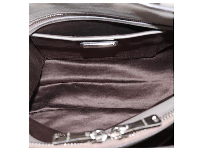 Miu Miu Hand Bag Leather 2way Gray Silver - vista 11