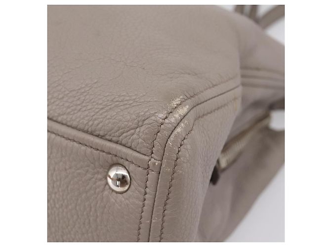 Miu Miu Hand Bag Leather 2way Gray Silver - vista 17
