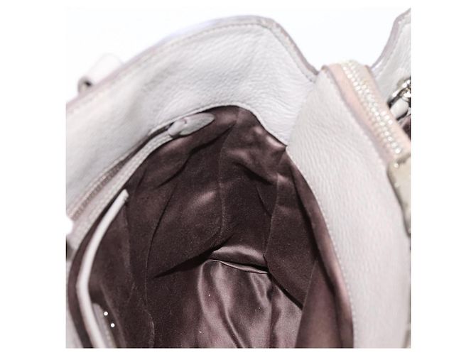 Miu Miu Hand Bag Leather 2way Gray Silver - vista 22