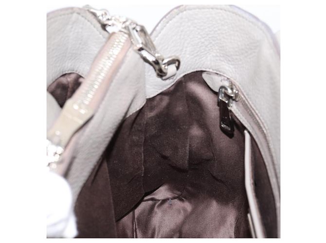 Miu Miu Hand Bag Leather 2way Gray Silver - vista 23