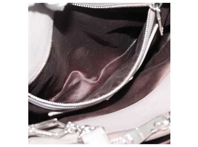 Miu Miu Hand Bag Leather 2way Gray Silver - vista 26