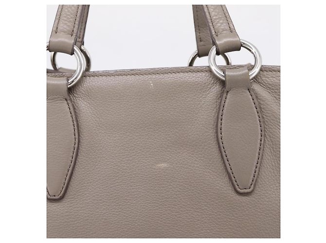 Miu Miu Hand Bag Leather 2way Gray Silver - vista 3