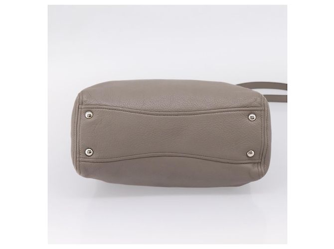 Miu Miu Hand Bag Leather 2way Gray Silver - vista 7