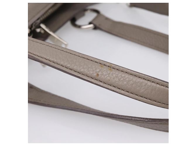 Miu Miu Hand Bag Leather 2way Gray Silver - vista 9
