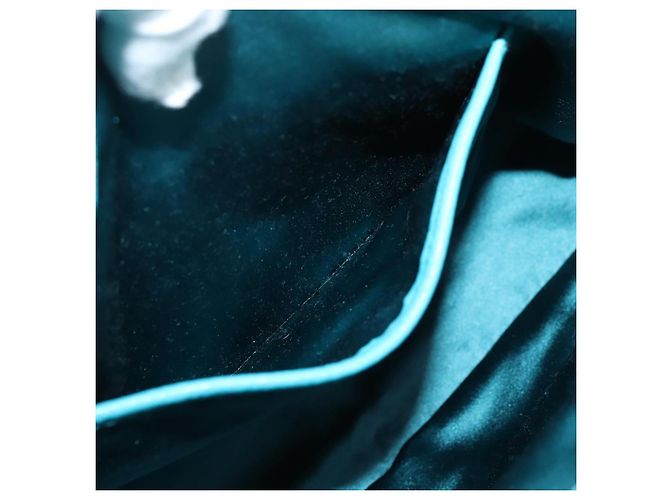 Miu Miu Hand Bag Leather 2way Turquoise Blue Gold Tone - vista 30