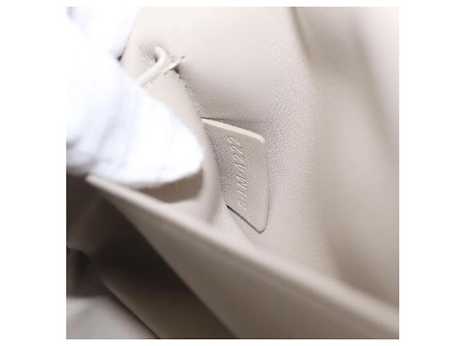 Céline CELINE Chain Shoulder Bag Leather Beige Gold Tone - vista 11