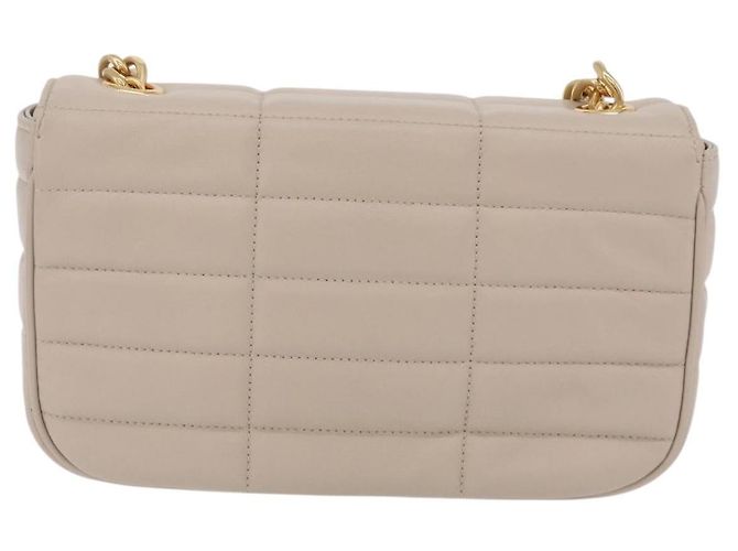 Céline CELINE Chain Shoulder Bag Leather Beige Gold Tone - vista 2