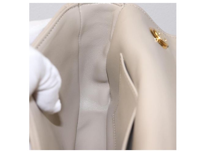 Céline CELINE Chain Shoulder Bag Leather Beige Gold Tone - vista 23