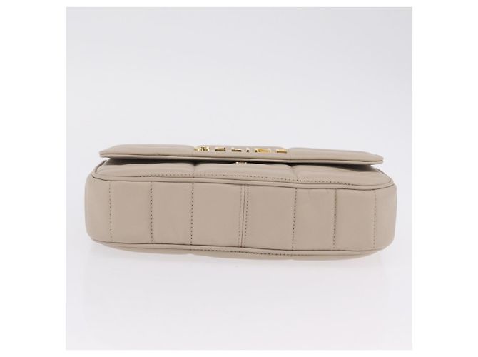 Céline CELINE Chain Shoulder Bag Leather Beige Gold Tone - vista 5