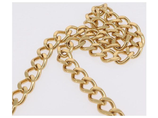 Céline CELINE Chain Shoulder Bag Leather Beige Gold Tone - vista 8