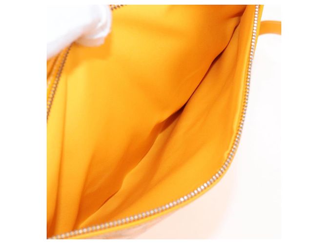 Goyard Herringbone Saint Léger Backpack PVC Leather Yellow - vista 23