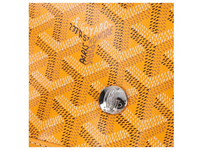 Goyard Herringbone Saint Léger Backpack PVC Leather Yellow - vista 24