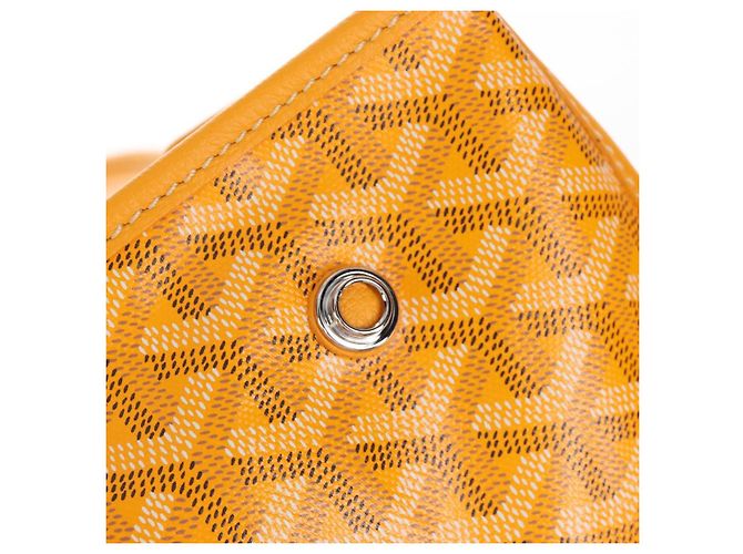 Goyard Herringbone Saint Léger Backpack PVC Leather Yellow - vista 28