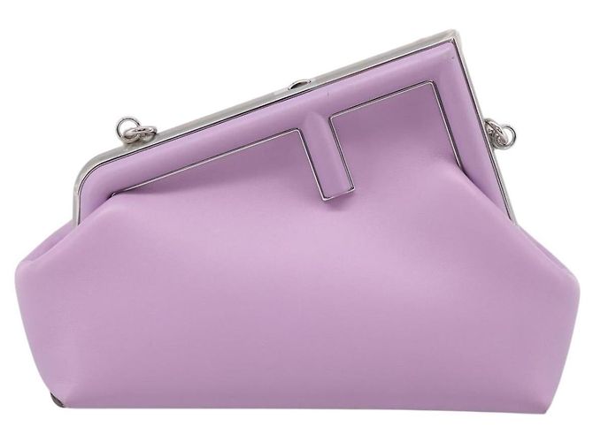 FENDI First Small Bag Shoulder Bag Leather Purple Silver 8BP129 - vista 13