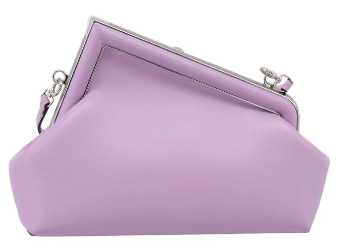 FENDI First Small Bag Shoulder Bag Leather Purple Silver 8BP129 - vista 2
