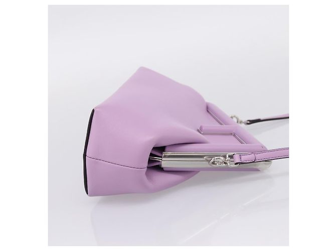 FENDI First Small Bag Shoulder Bag Leather Purple Silver 8BP129 - vista 3