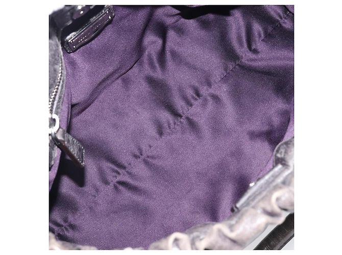 Miu Miu Hand Bag Leather 2way Gray Silver - vista 10