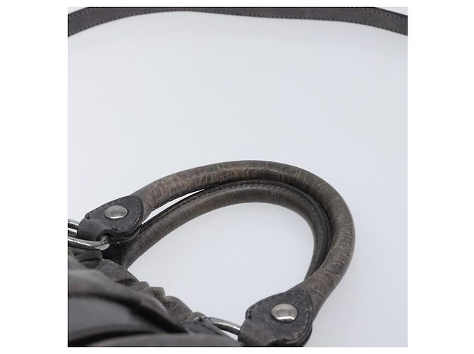 Miu Miu Hand Bag Leather 2way Gray Silver - vista 14