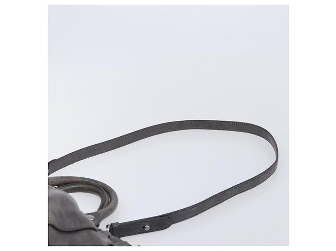 Miu Miu Hand Bag Leather 2way Gray Silver - vista 15