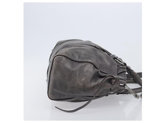 Miu Miu Hand Bag Leather 2way Gray Silver - vista 3