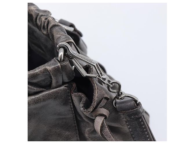 Miu Miu Hand Bag Leather 2way Gray Silver - vista 9