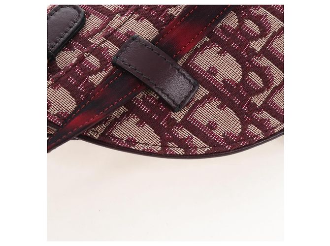 Christian Dior Trotter Canvas Saddle Waist bag Red Gold - vista 17