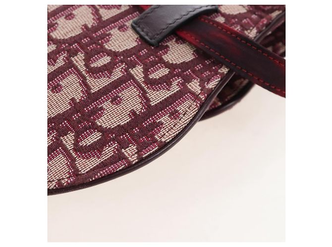 Christian Dior Trotter Canvas Saddle Waist bag Red Gold - vista 18