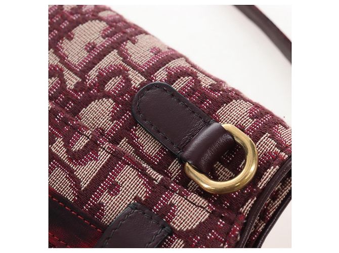 Christian Dior Trotter Canvas Saddle Waist bag Red Gold - vista 19