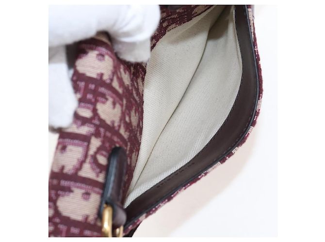 Christian Dior Trotter Canvas Saddle Waist bag Red Gold - vista 24