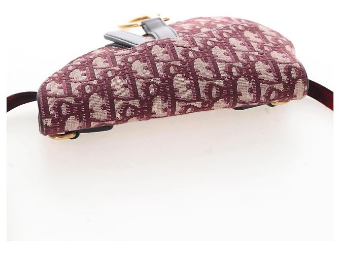 Christian Dior Trotter Canvas Saddle Waist bag Red Gold - vista 6