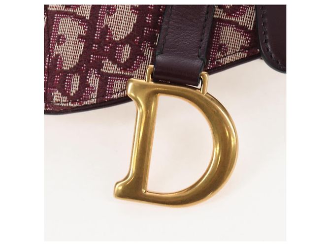 Christian Dior Trotter Canvas Saddle Waist bag Red Gold - vista 9