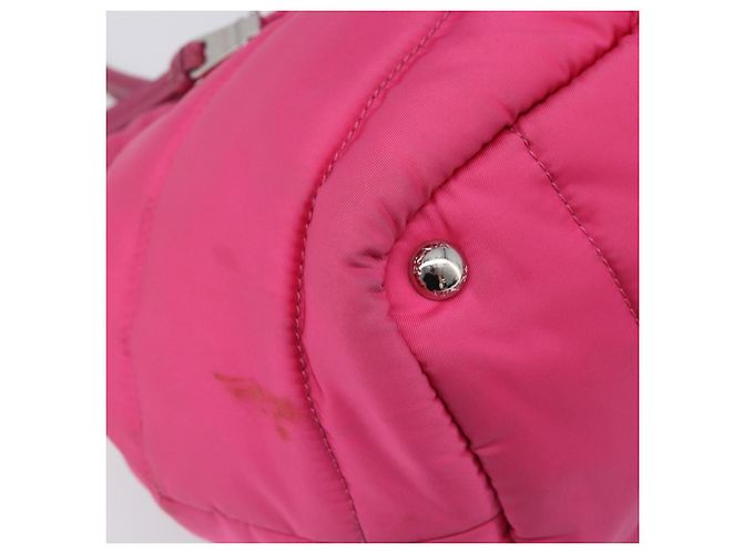 PRADA Handtasche Nylon Rosa Silber - Ansicht 15