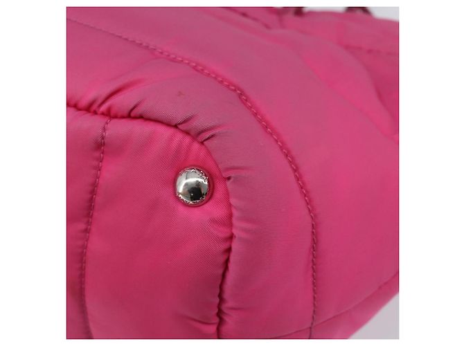 PRADA Handtasche Nylon Rosa Silber - Ansicht 16