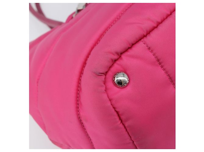 PRADA Handtasche Nylon Rosa Silber - Ansicht 17