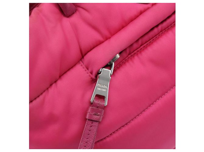PRADA Handtasche Nylon Rosa Silber - Ansicht 19