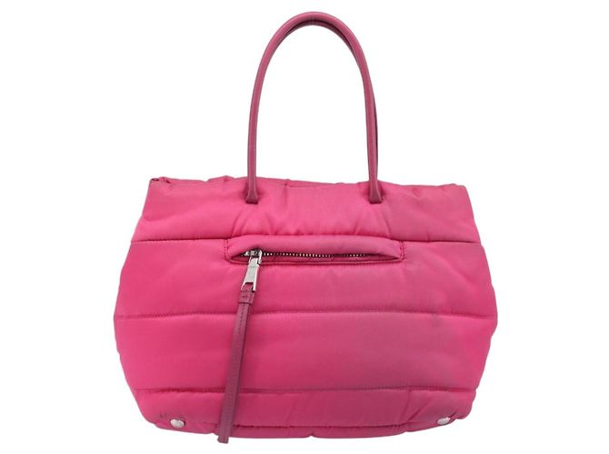 PRADA Handtasche Nylon Rosa Silber - Ansicht 2