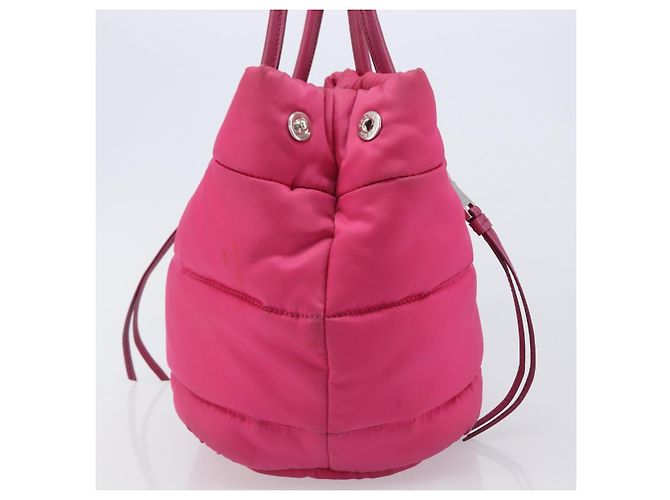 PRADA Handtasche Nylon Rosa Silber - Ansicht 3