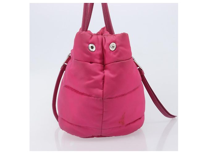PRADA Handtasche Nylon Rosa Silber - Ansicht 4