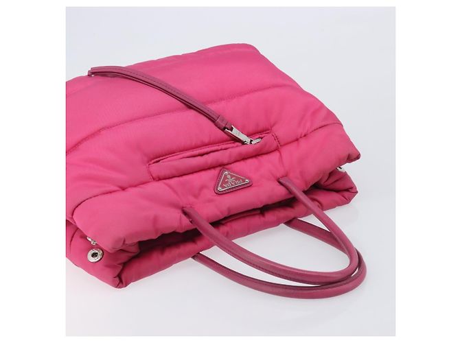 PRADA Handtasche Nylon Rosa Silber - Ansicht 7