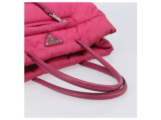 PRADA Handtasche Nylon Rosa Silber - Ansicht 8