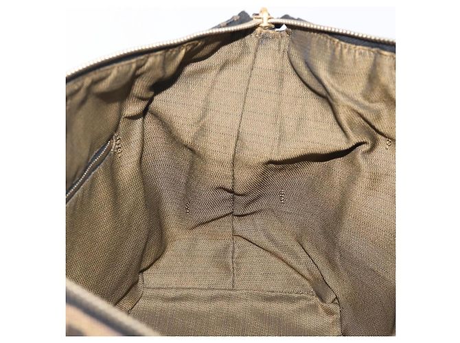 FENDI Zucca Canvas Vanity Cosmetic Pouch Brown Gold Tone - vista 21