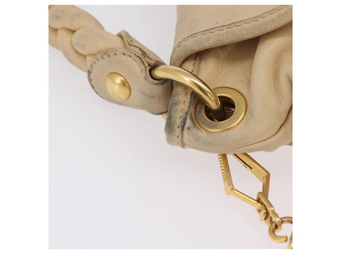 Miu Miu Hand Bag Leather 2way Beige Gold - vista 15