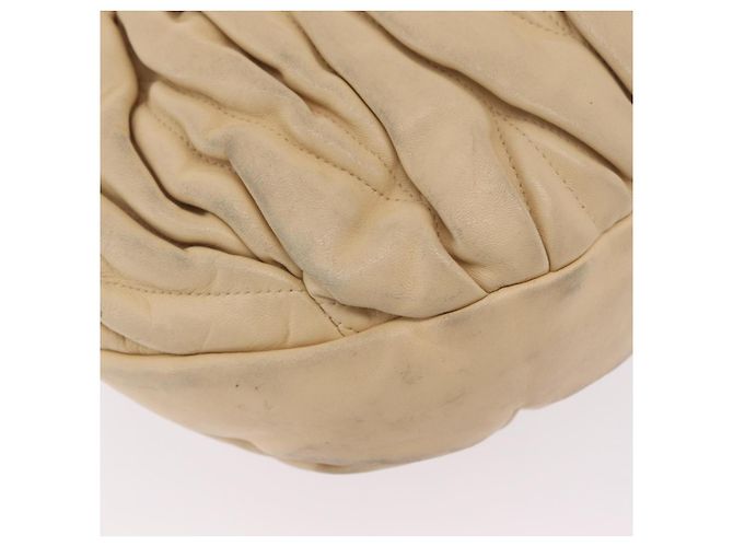 Miu Miu Hand Bag Leather 2way Beige Gold - vista 18